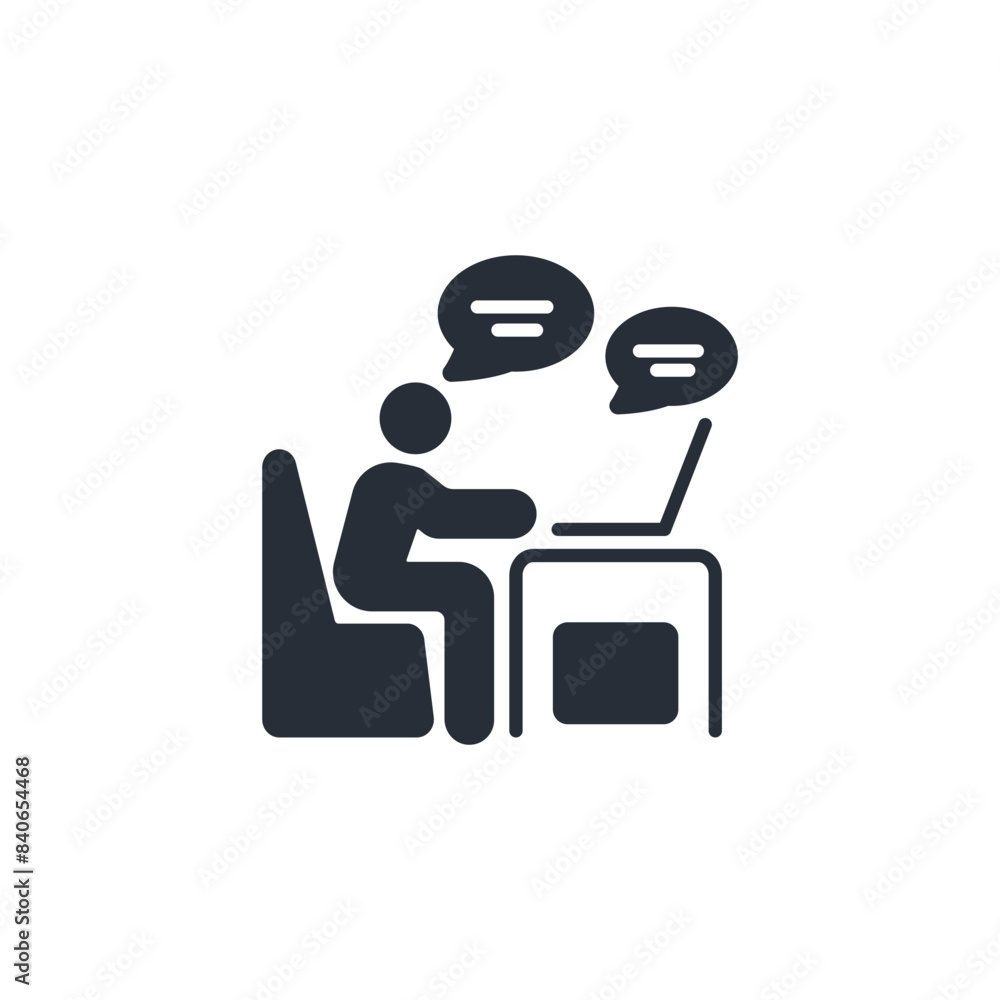 Poster student icon. vector.Editable stroke.linear style sign for use web design,logo.Symbol illustration.