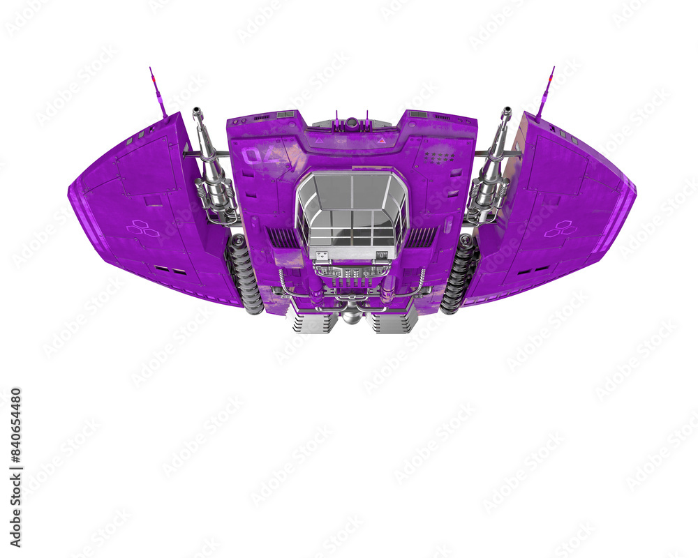 Wall mural alien spaceship is passing by on up side down way