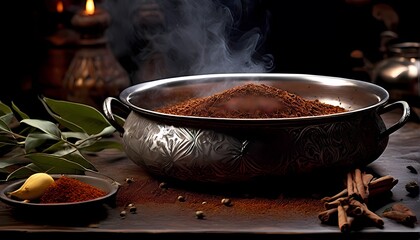 Tonights string of three things largely influenced by freshly cooked spices, Ai generated