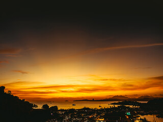sunset and sunrise in panama city