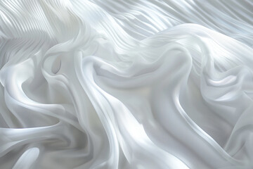 Futuristic White Gradient Textiles. Abstract Background of Modern Fabric Design.