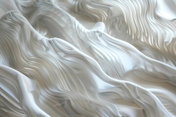 Ethereal White Gradient Textiles in Futuristic Design Concept