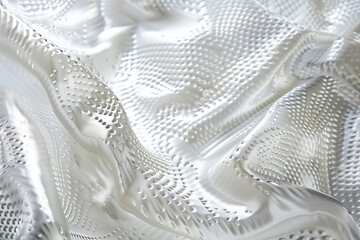White Gradient Textiles in Futuristic Design Concept