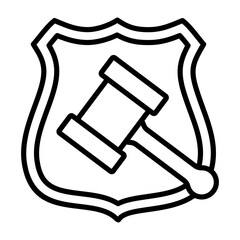 Enforcement Agency  Icon Element For Design