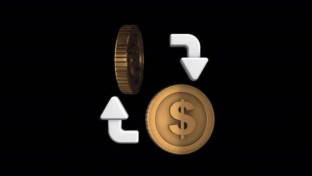 The "Euro to Dollar Exchange Icon" is a premium digital asset designed to visually represent the currency exchange process between the Euro (&euro;) and the US Dollar ($). This 10-second animation,