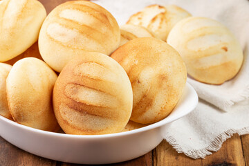 Delicious and nutritious almojabanas or pandebono, a food based on cassava flour and cheese