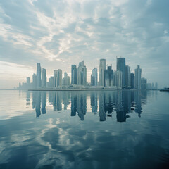 Fototapeta premium skyline of a modern City with buildings 