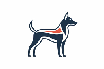 dog logo vector art illustration 