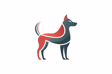 dog logo vector art illustration 