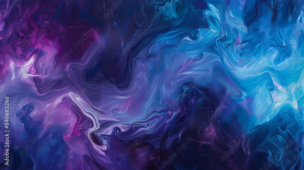 Poster a vibrant abstract background featuring a blend of swirling blue and purple hues, creating a sense o