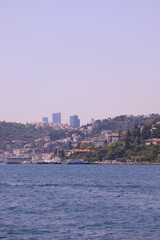 Fototapeta premium Sea views of the Bosphorus. Large bridges near the city of Istanbul.