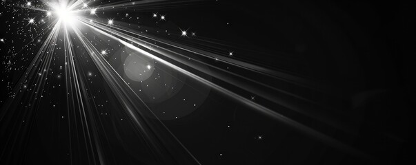 Light glare effect on black background
