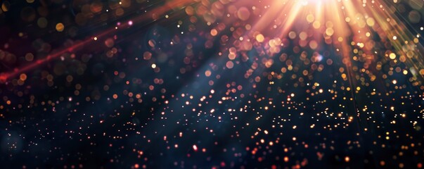 Fototapeta premium Light glare effect on black background