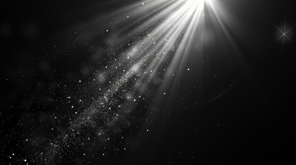 Light glare effect on black background