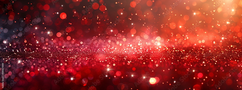 Canvas Prints abstract red and orange glitter bokeh background