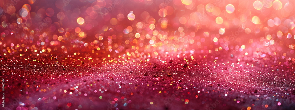 Canvas Prints abstract red and pink glitter bokeh background