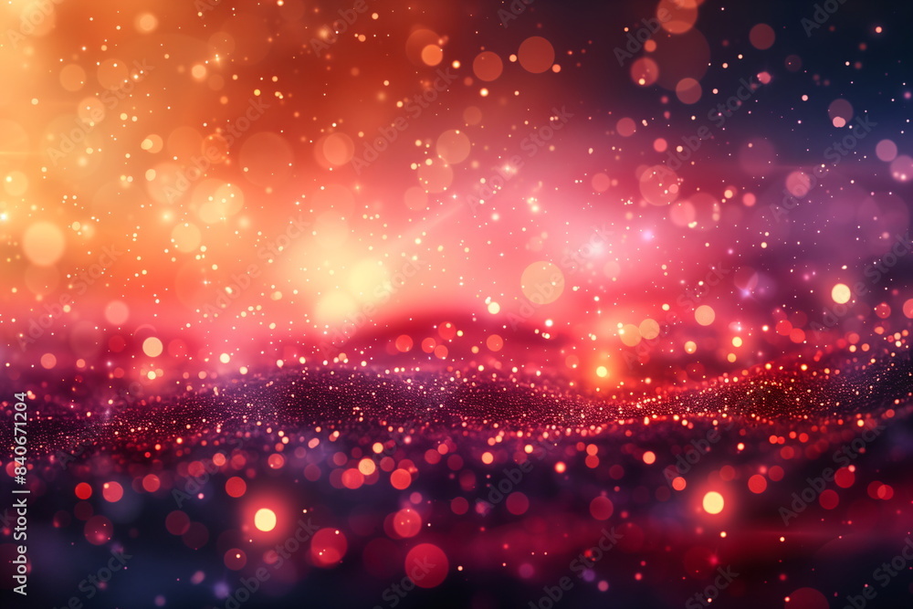Canvas Prints warm red and orange bokeh lights with an abstract background