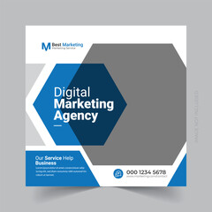 Digital business marketing social media post and web banner template eps

