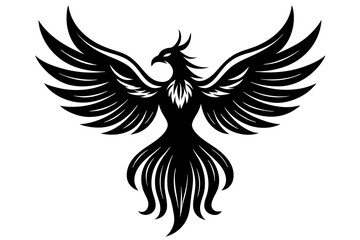 phoenix bird silhouette vector illustration