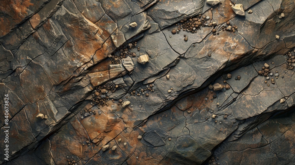 Poster the jagged surface of the rock is peppered with small pebbles and debris adding contrast to the text