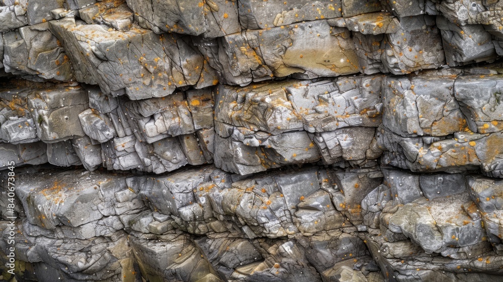 Poster smooth patches of worndown rock are juxtaposed with rough jagged edges creating an interesting tacti