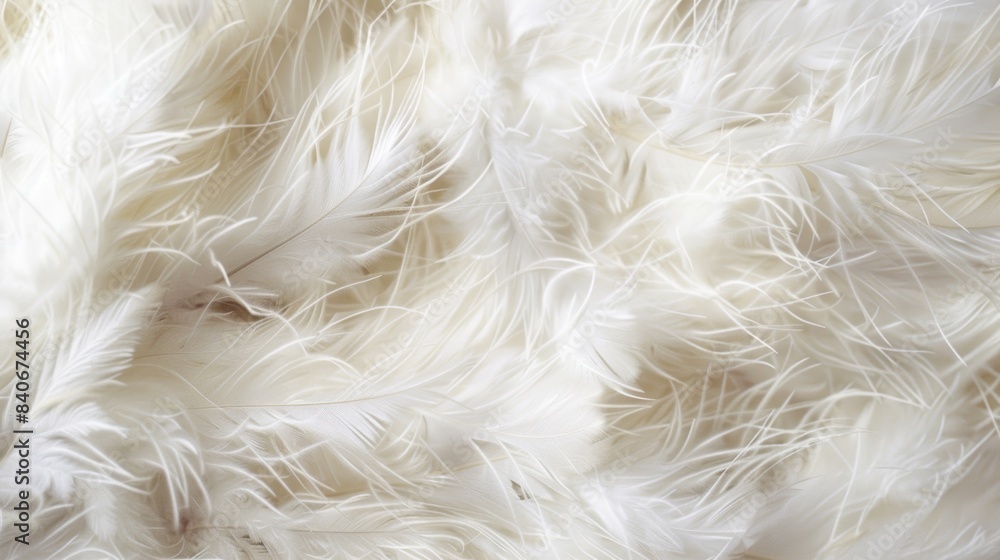 Aufkleber a tuft of fluffy feathers resembling a fluffy white cloud with each feather showcasing a unique patt