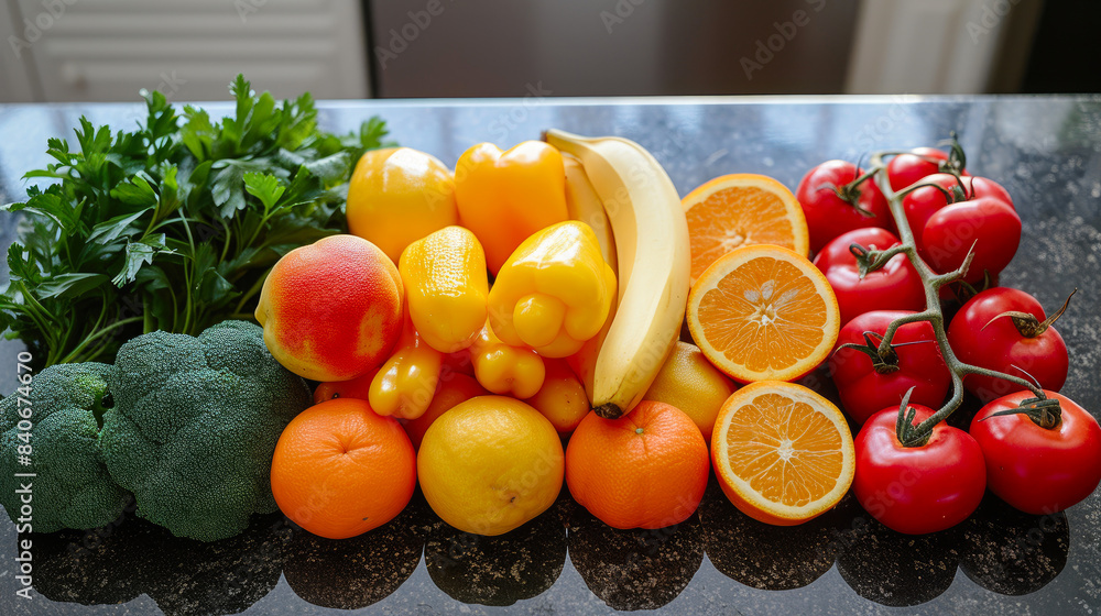 Wall mural Healthy Eating: Fresh Produce Display