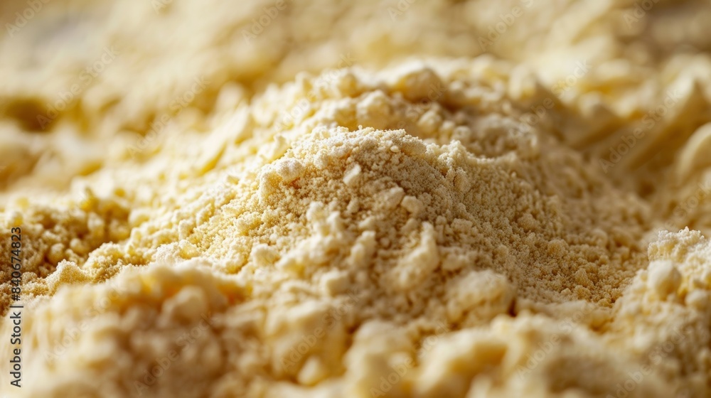 Poster the flour appears to be golden in color with a finegrained texture that resembles soft sand
