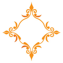 abstract floral ornament design isolated on white background 61