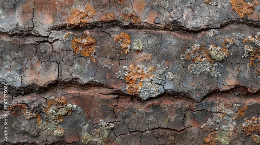 Poster rustic and weathered this bark texture is characterized by its aged and cracked surface displaying a