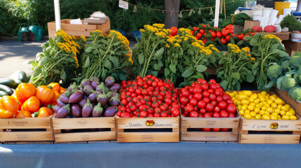 Colorful Harvest: Bountiful Farmer's Market Spread