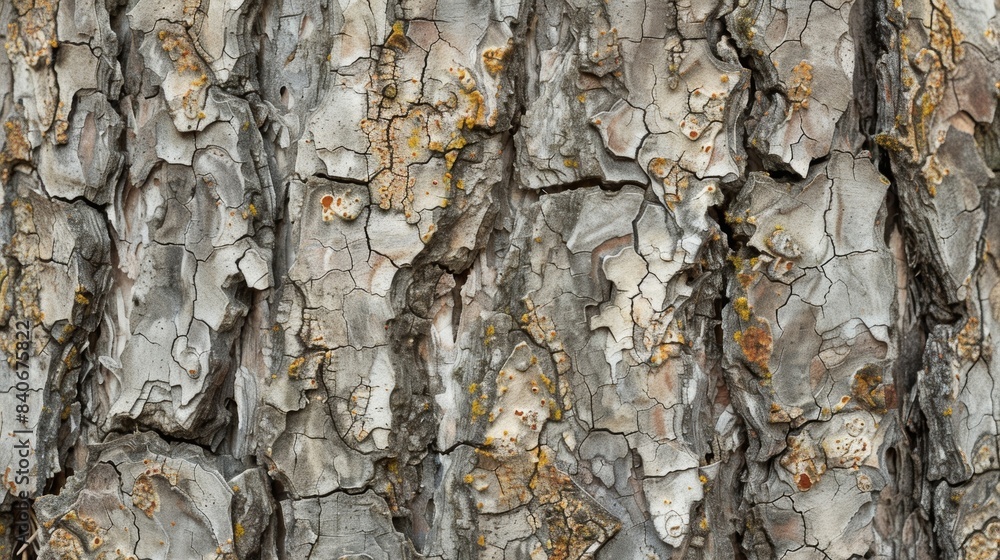 Poster slender lines and raised dots create a symmetrical and delicate bark pattern like intricate lace on 