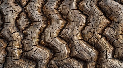 Thin elongated shapes twist and intertwine in this bark pattern resembling a maze or puzzle waiting to be solved