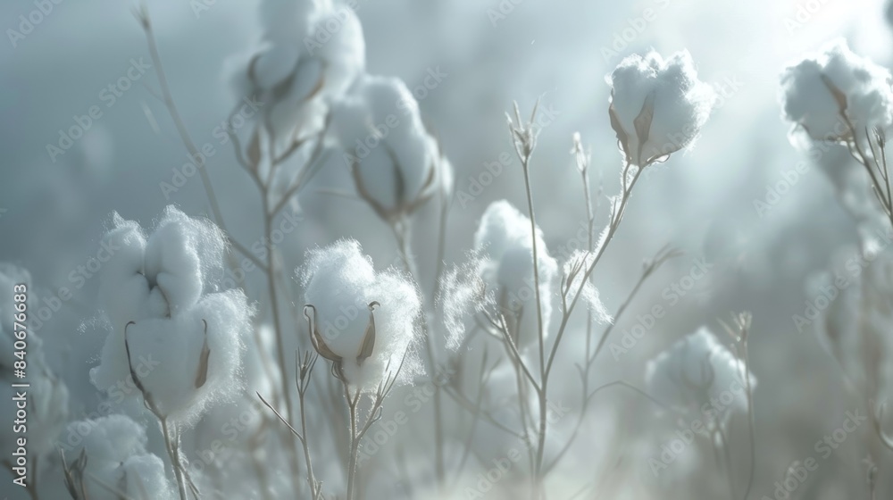 Aufkleber delicate wisps of cotton floating in the air creating an ethereal and wispy texture