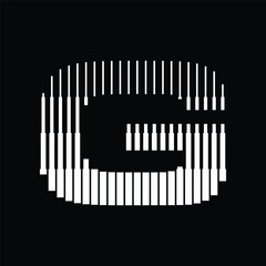 Letter G Logo with Abstract Line Pattern