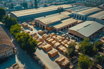 Industrial Hub: Modern European Wood Floor Factory