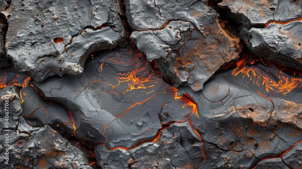 Poster the co surface of this volcanic rock is punctuated by sharp crevices and jagged edges giving the app