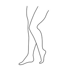 silhouette of woman legs in black shoes heels illustration isolated white background 