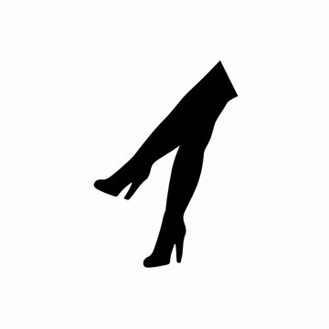 recommend clip art: silhouette of woman legs in black shoes heels illustration isolated white background 