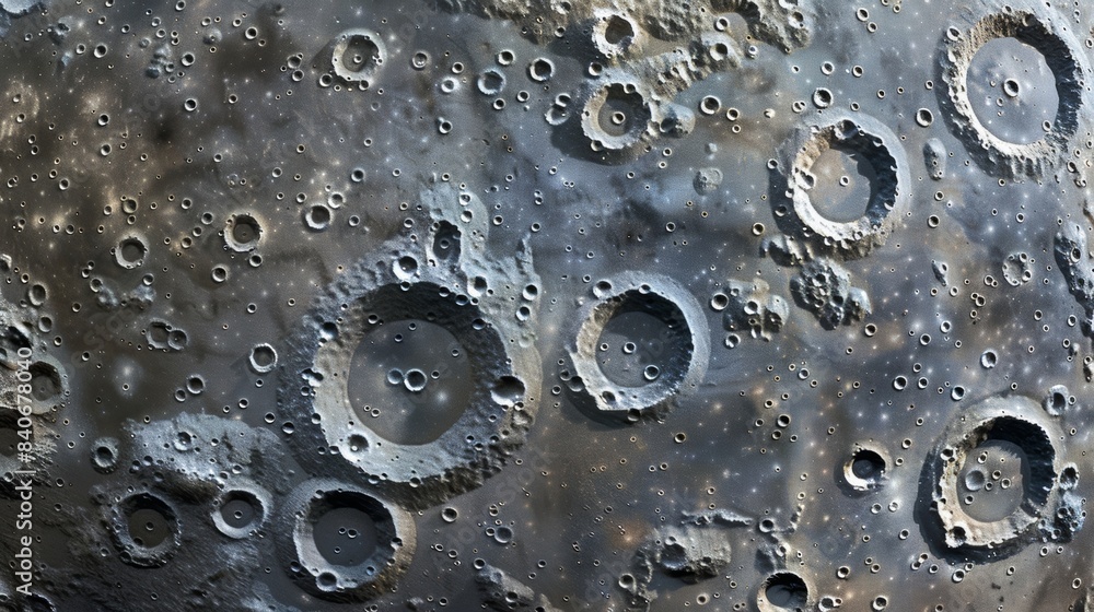 Wall mural A conglomerate of tiny craters and holes covering the bumpy surface resembling a miniature moonscape