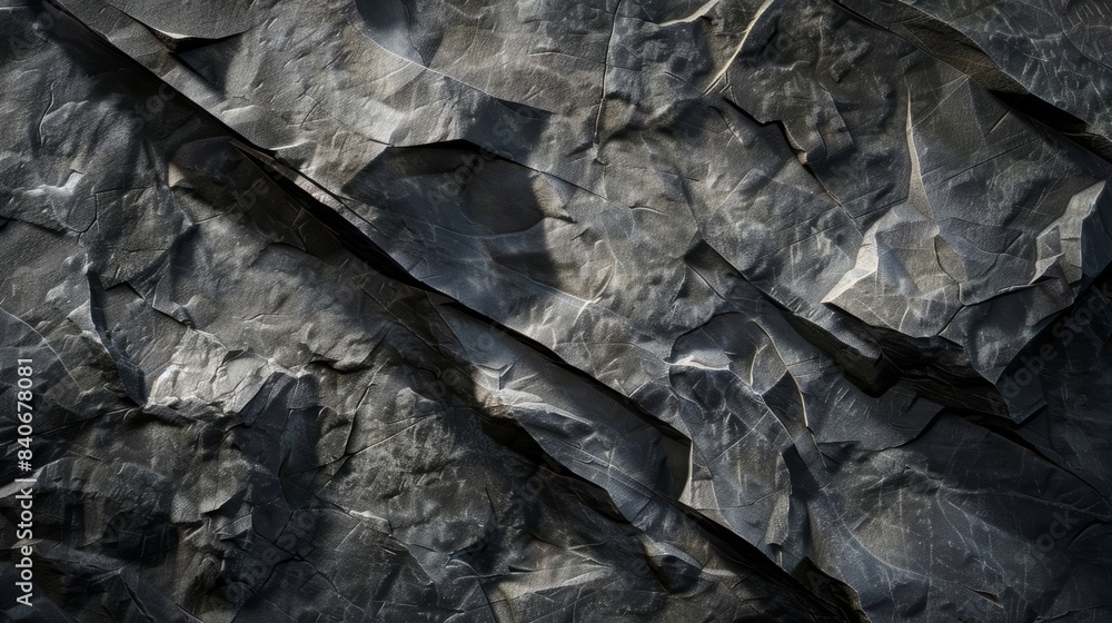 Aufkleber the contrast of light and shadow on the uneven surface of chiseled stone creating a mesmerizing play