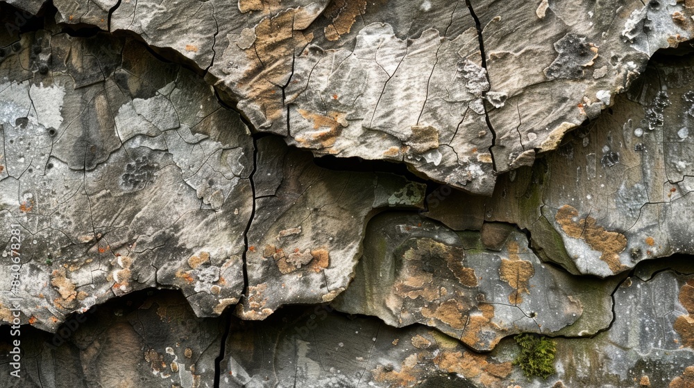 Poster jagged edges and sharp corners give the impression of a once strong structure now worn down by wind 