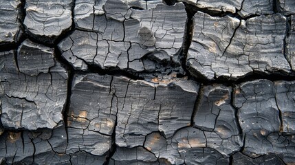 Rough weathered texture with deep crevices and worn out edges signaling years of exposure to the elements