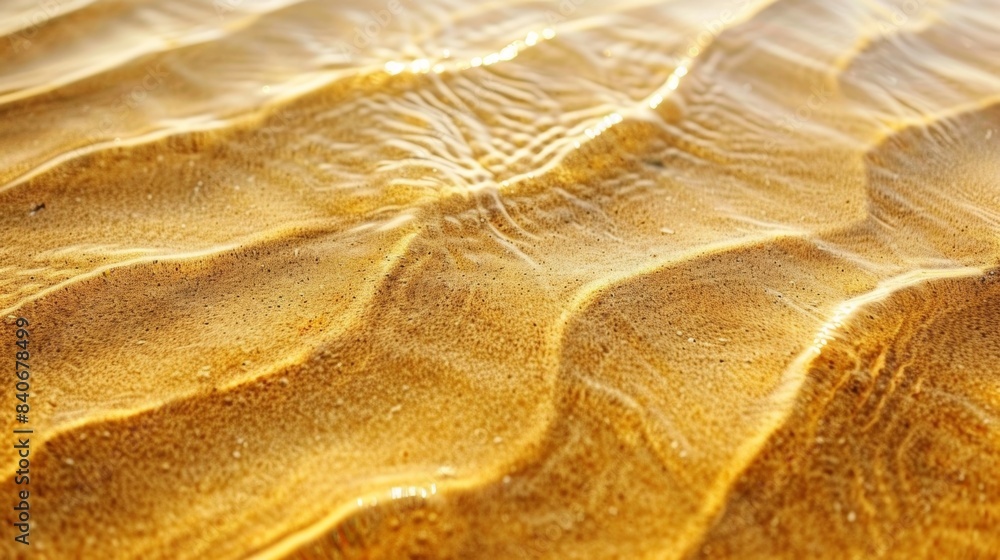 Poster wavy undulations of soft golden sands create a mesmerizing texture on the beach
