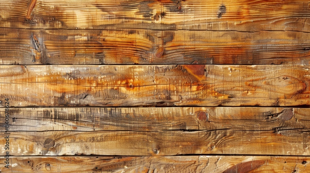 Poster rough uneven planks of wood showing the rough saw marks and knots that give it a unique and rustic a
