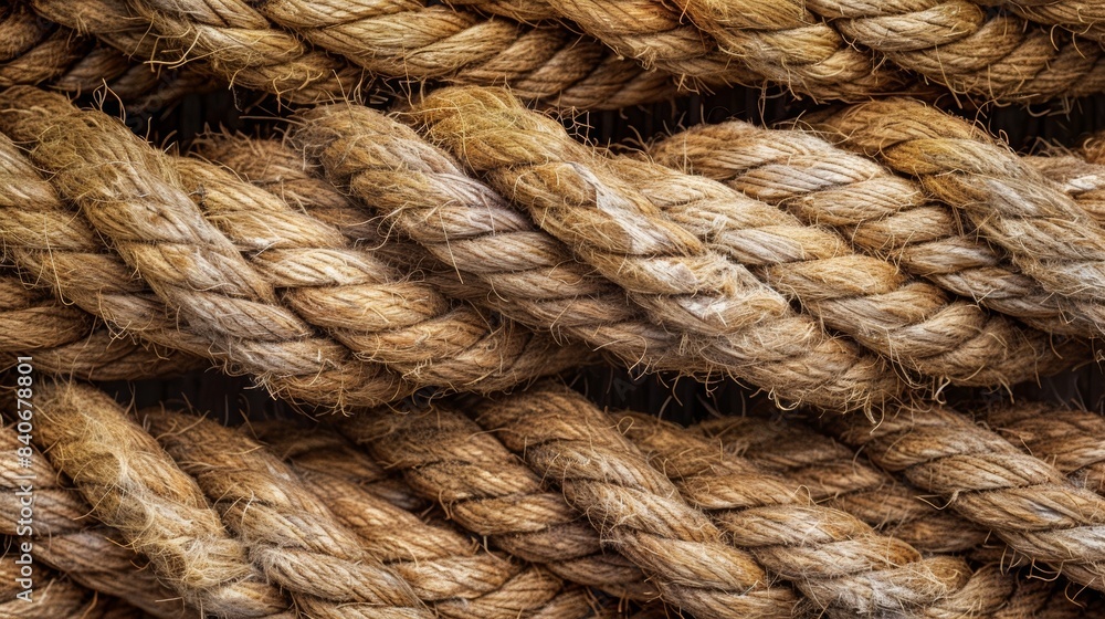 Poster the weathered strands of this rope create a maze of texture their uneven and tangled appearance show