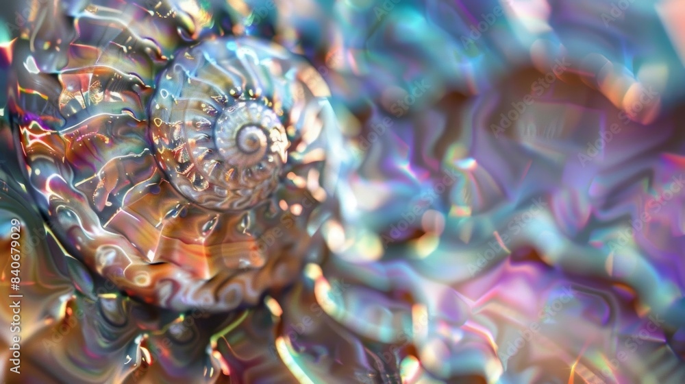 Poster upon first glance the seashell appears to be monochromatic but upon closer examination you can see t