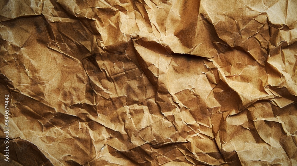 Poster the texture of the paper bag is reminiscent of weathered skin with its intricate lines and wrinkles 