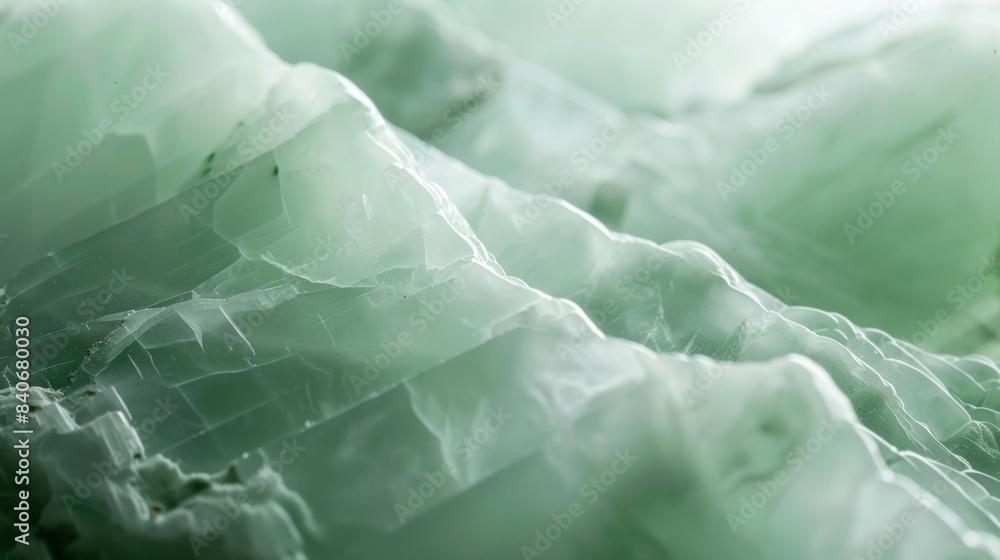 Aufkleber the surface of a smooth jade gemstone appears almost luminescent reflecting a pale green light that 