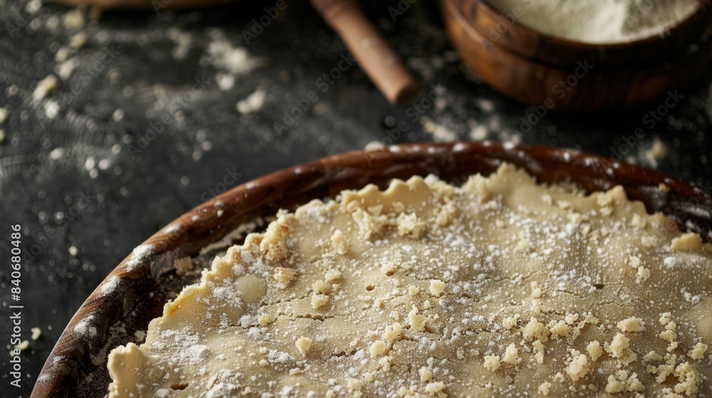 Aufkleber speckled flakes the crust is speckled with tiny flakes giving a rustic and homemade feel to the text